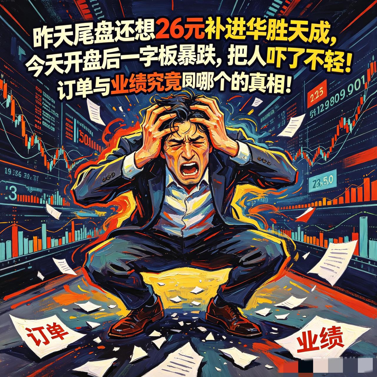 [捂脸]【深度拆解】昨天尾盘还想26元补进华胜天成，今天开盘后一字板暴跌，把人吓
