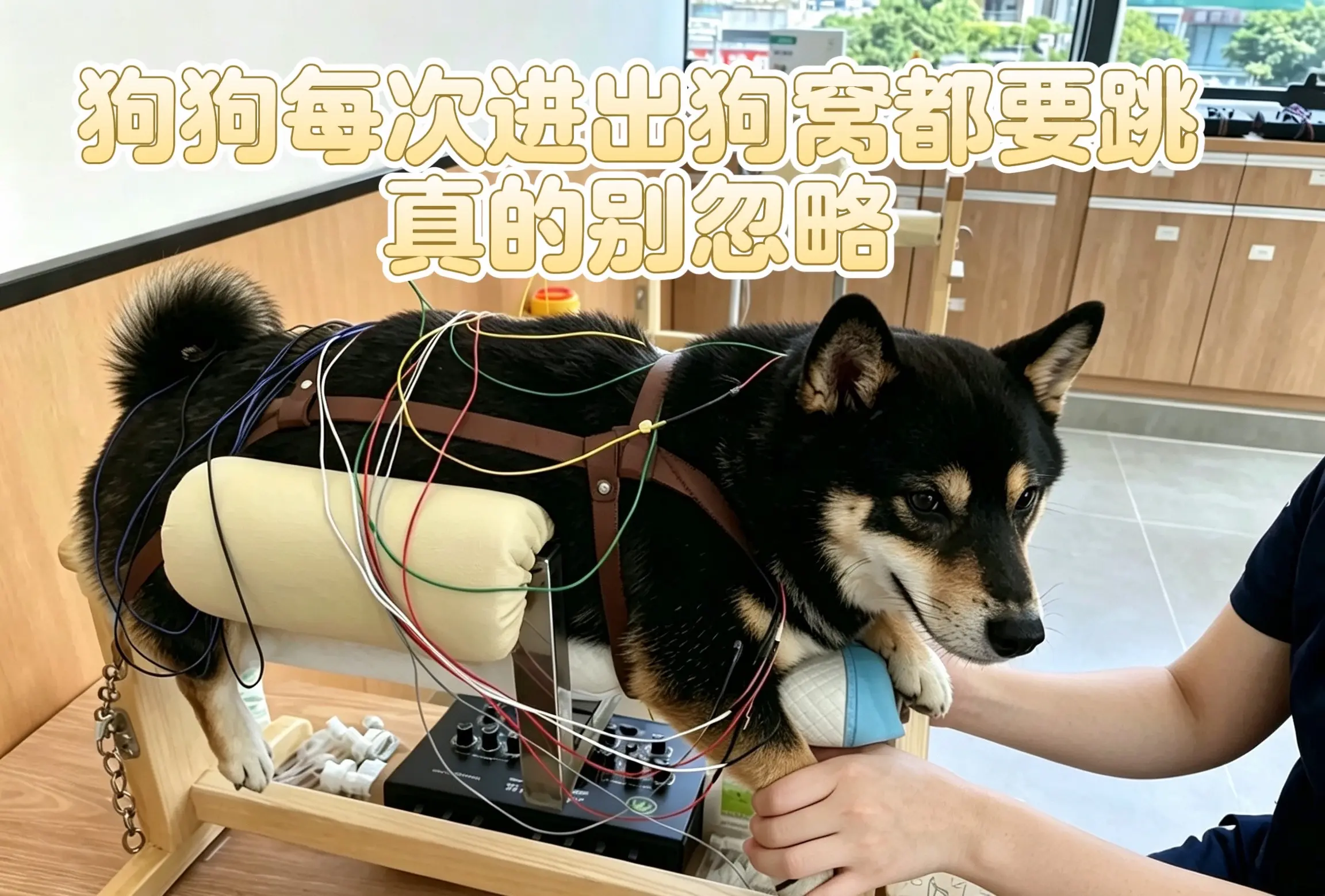 狗狗腿脚不好后，我才注意到这个动作。以前我给狗子买窝，总觉得四周包起来...
