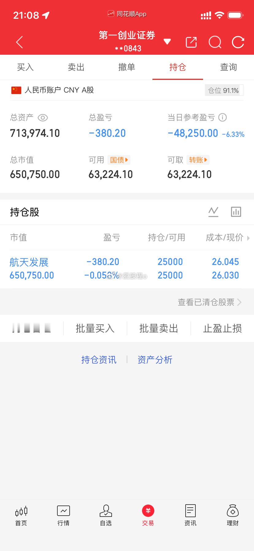 爱股程全职炒股日记40w本金挑战一年翻5倍，第（ 162  ）天！总资产：71w