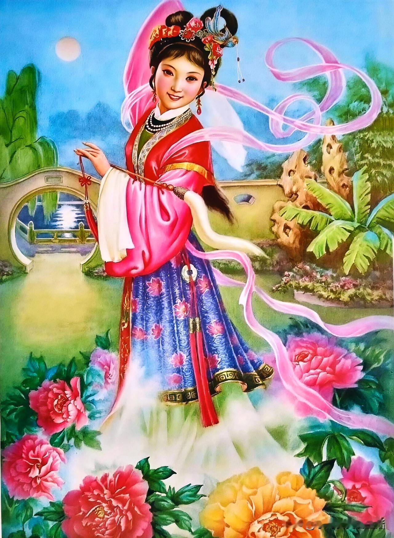 花间仙子舞，月色照人间。