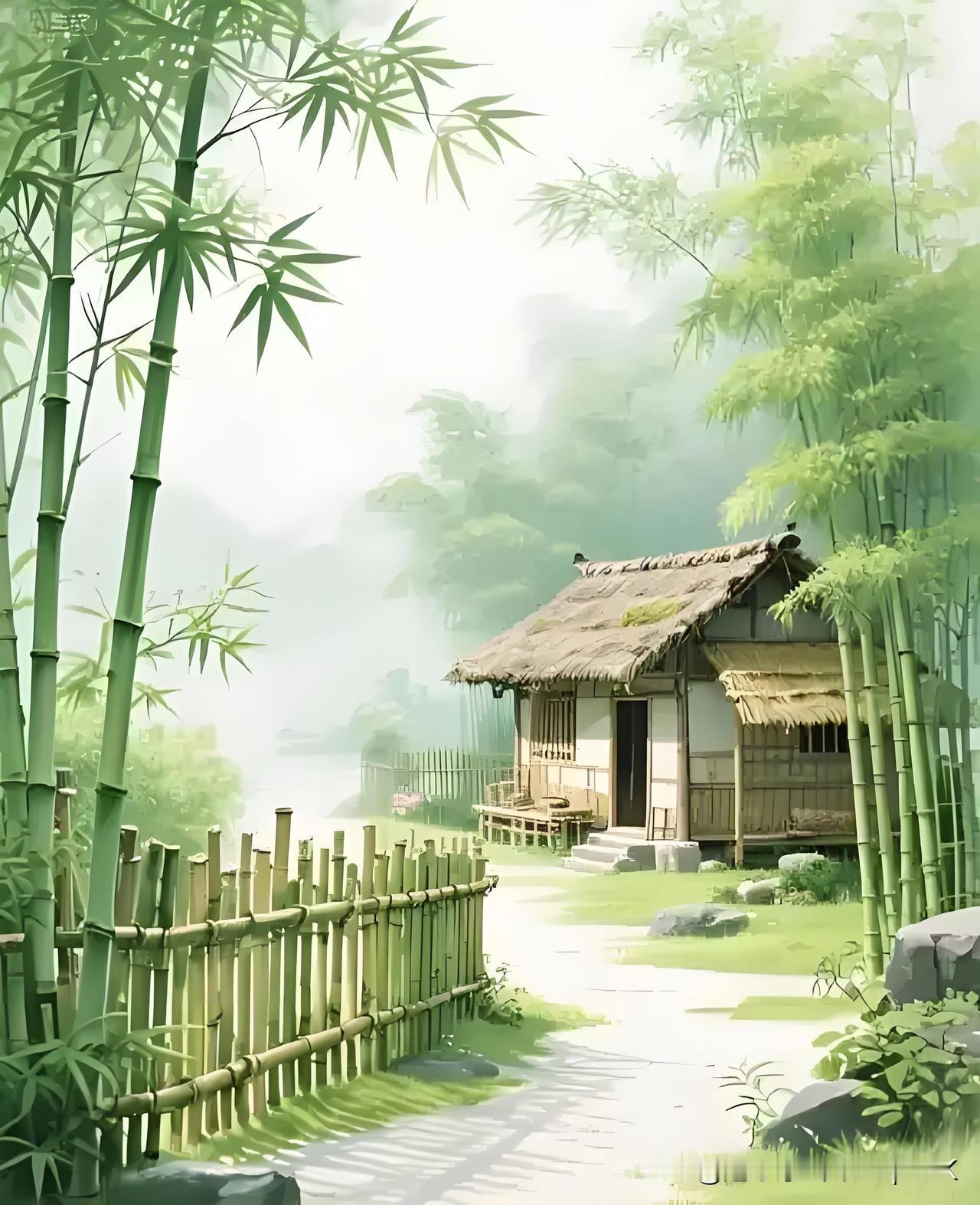 《山居偶成·其四》
——明·释德清
日夜烟霞护翠微，
相将猿鹤待忘机。
青山莫道
