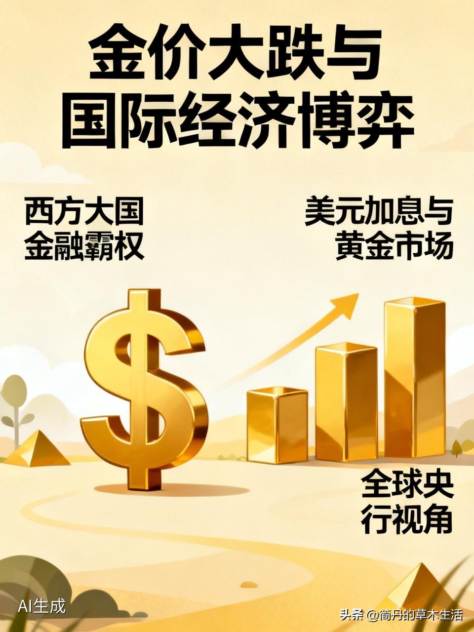 这一轮金价大跌的背后，是国家经济的博弈，而不单单是市场买卖的行情。西方大国要持续