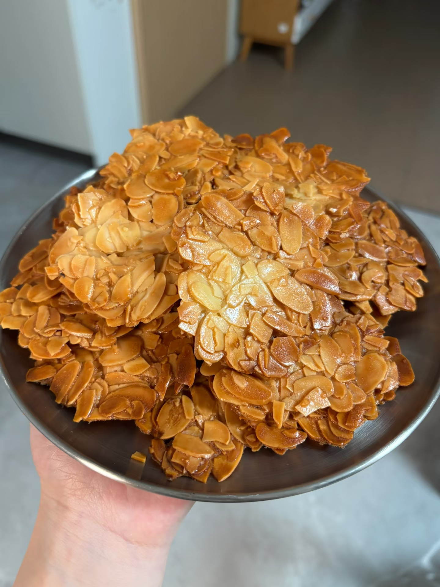 自制杏仁瓦片，1盘不够吃