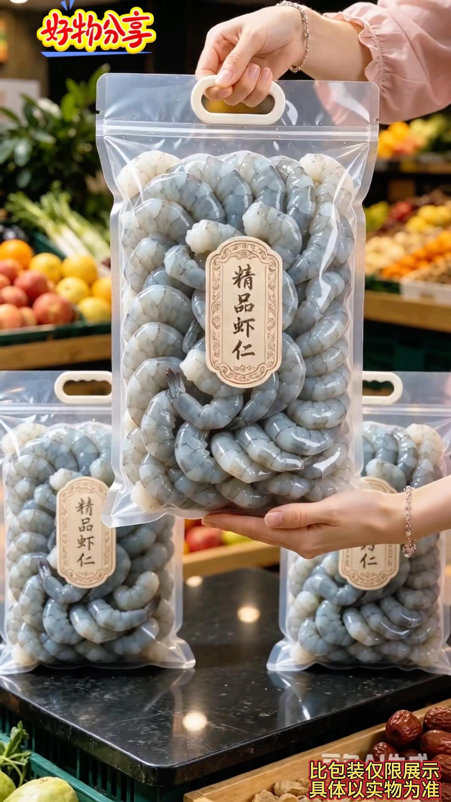 我们全家都喜欢吃虾，但是又不想剥壳去虾线，所以家里常备这种鲜剥大虾仁...