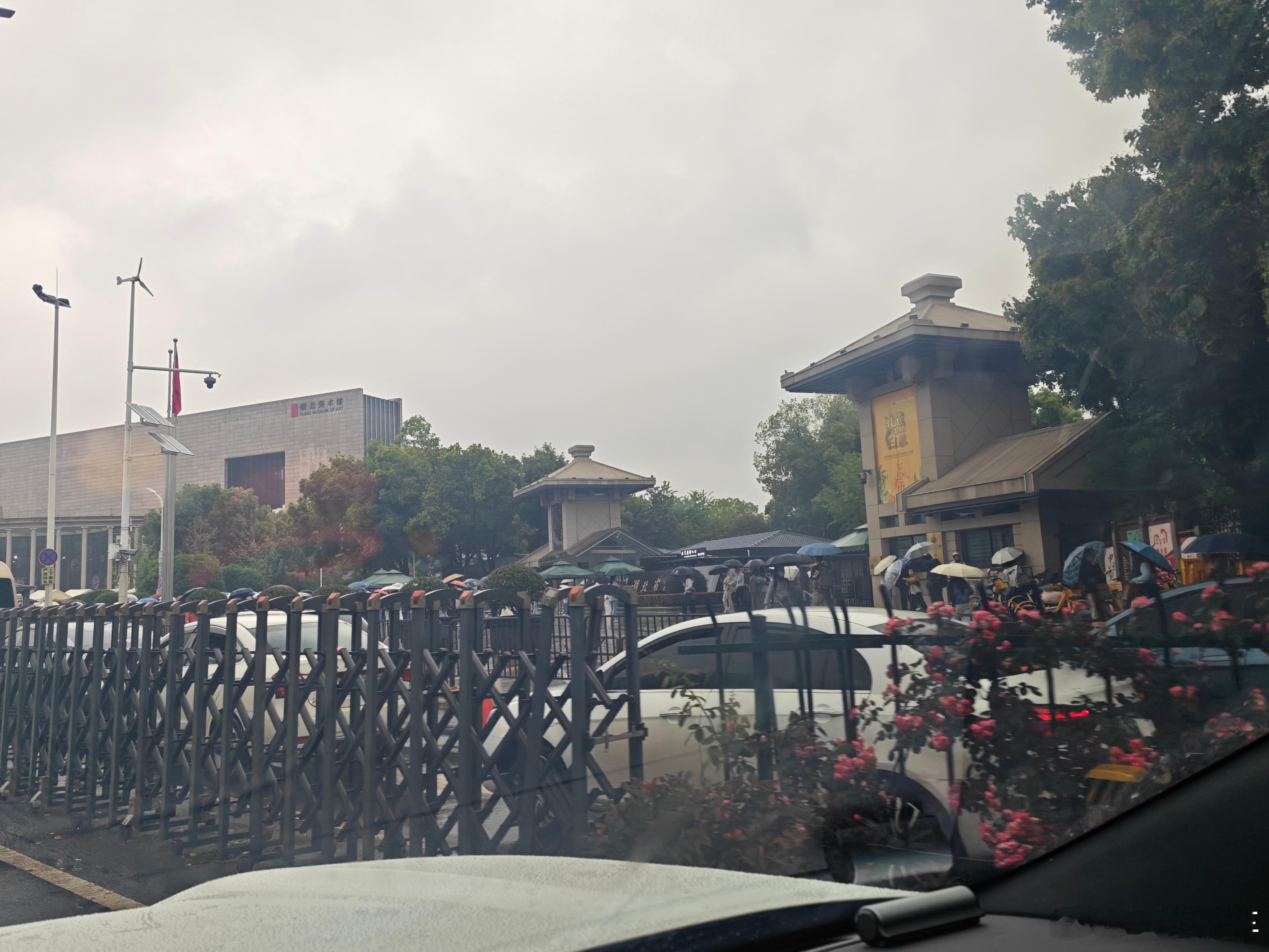上午才说的省博物馆 下午就路过了 今天这么大的雨都人山人海啊 路上都堵死了 外地
