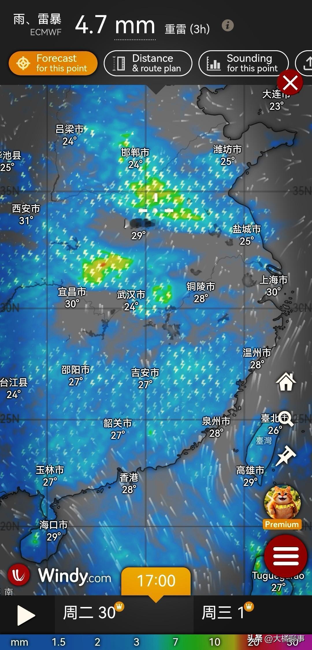 6月底左右又或有大片降雨🍀🌧覆盖。据气象流场降雨覆盖预测显示，在靠近月底左右