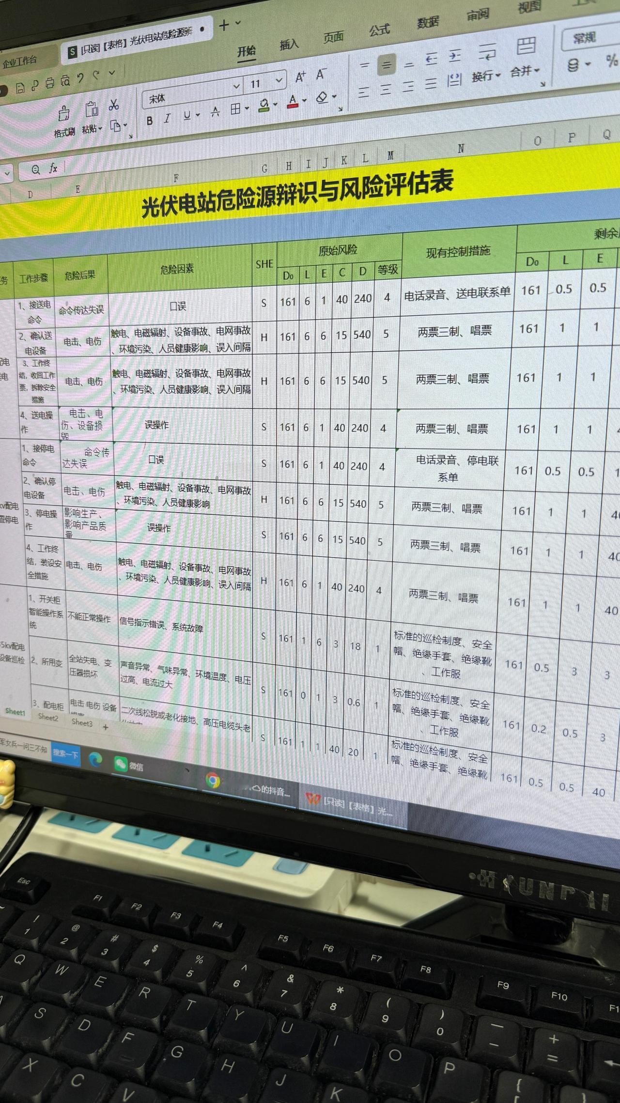 运维长看了
都说牛
光伏电站危险源
辨识与风险评估表
覆盖施工 运维
检修直接套