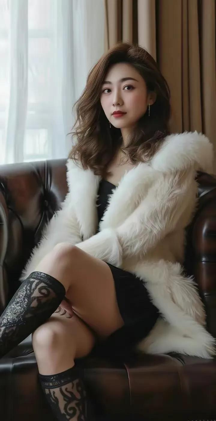 绝美少妇，白貂与黑貂大比拼