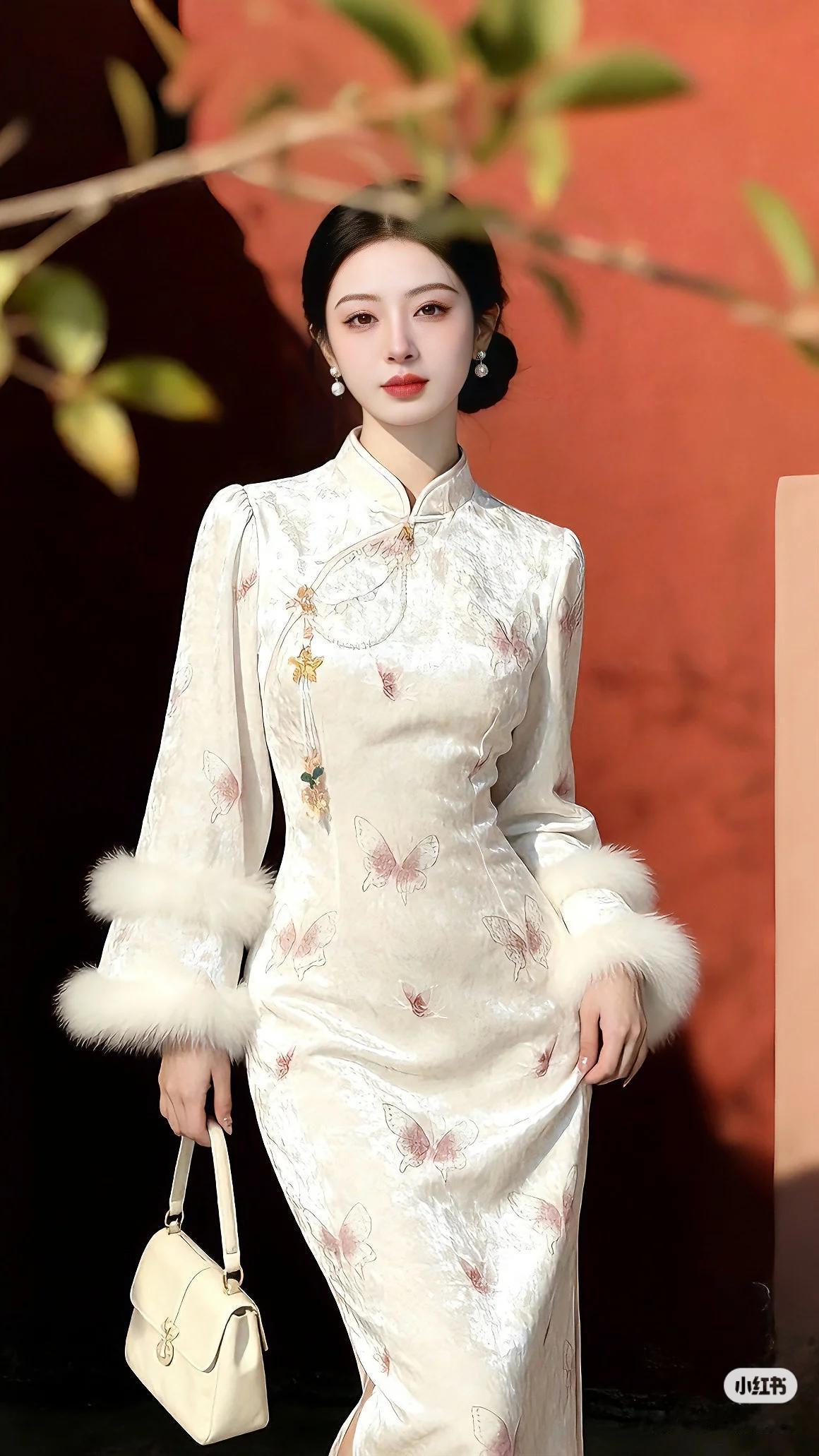 晒图笔记大赛美女旗袍穿搭写真