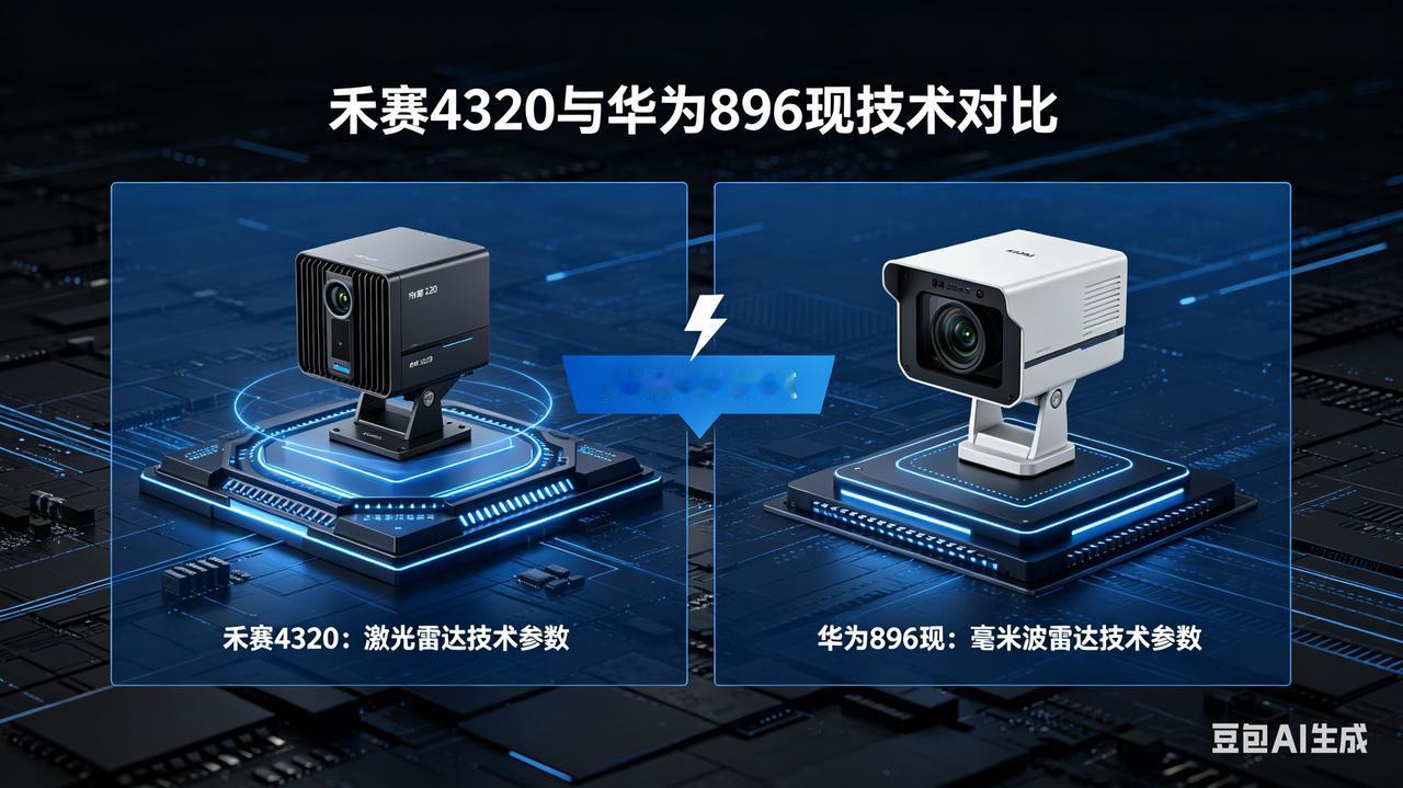 科普一下，我整理了两款主流激光雷达的差异，禾赛4320线走的是单光路路线，全域的