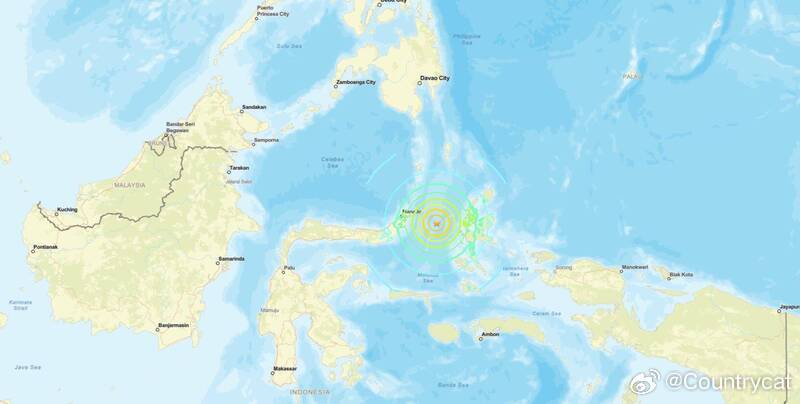 印尼海域发生7.4级地震，周边或出现海啸海外新鲜事 印尼周边海域当地时间今日06