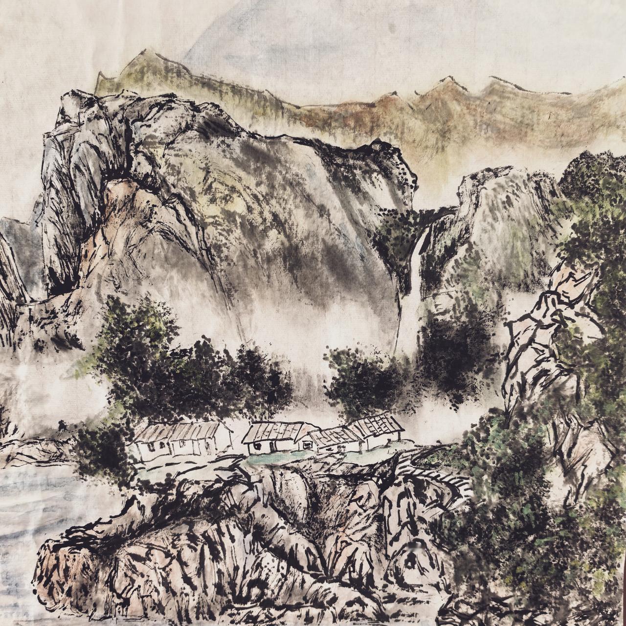 山以留白藏势，水以曲径通幽，屋以简淡安身。水墨浓淡间，见天地之浩渺，亦见人心之宁