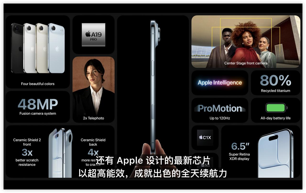iPhone Air来了
电池估计3000毫安左右
A19pro芯片➕高刷
全球