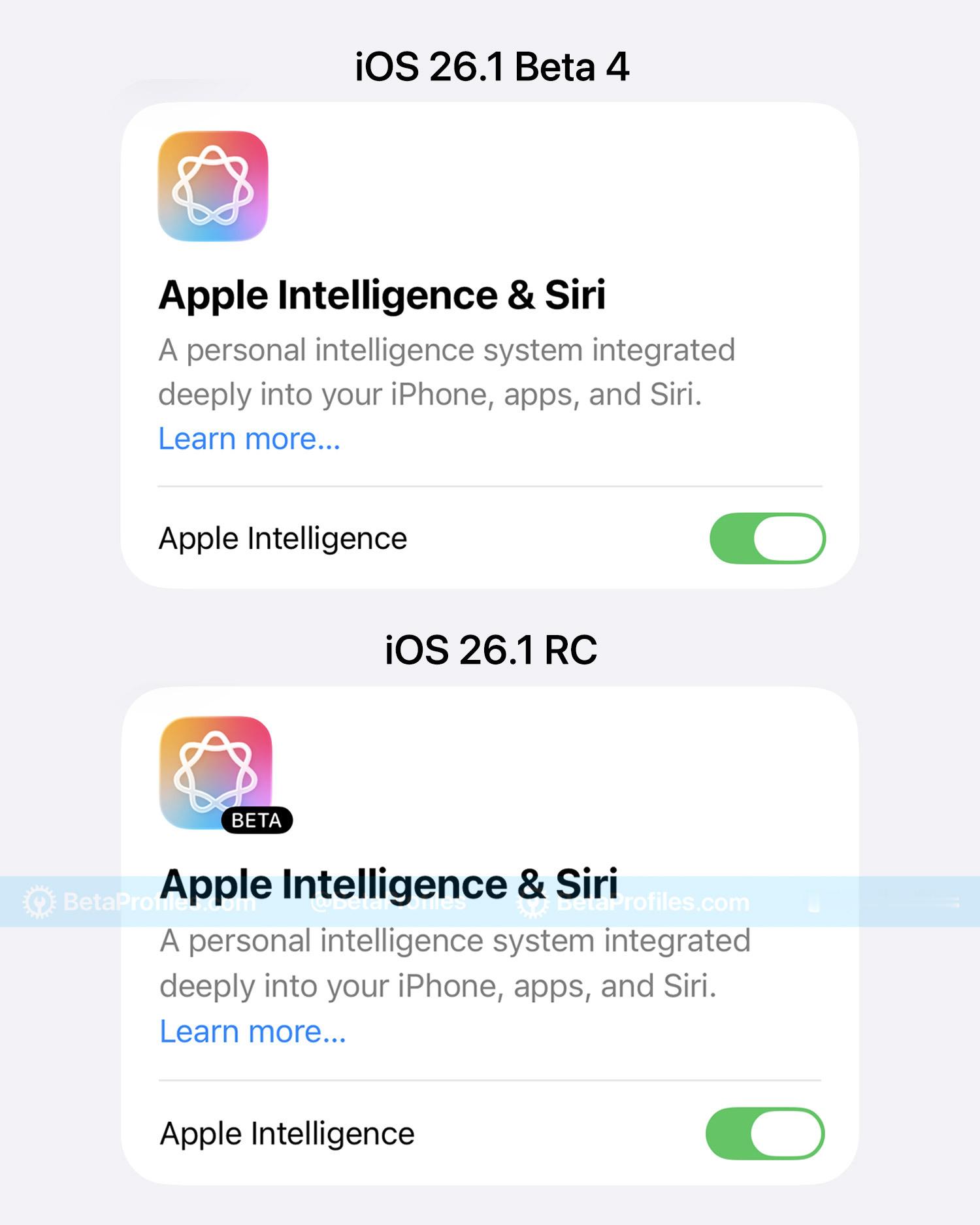 果然是你啊……阿果！！！iOS 26.1 RC又把Apple Intellige