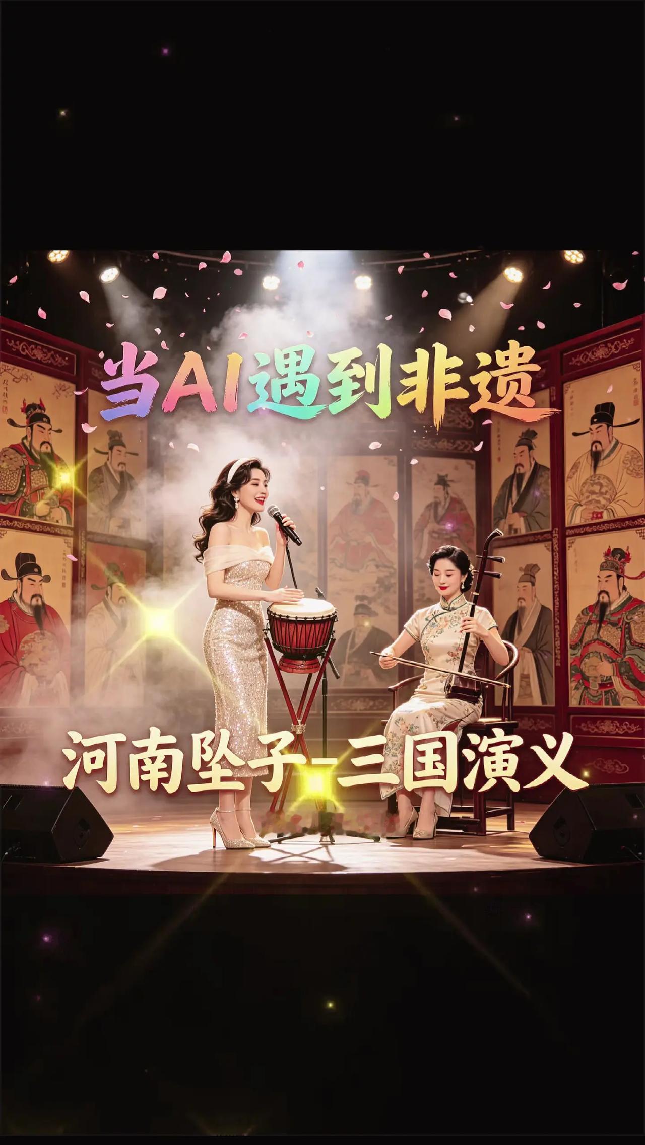 三国演义。河南坠子 三国演义 河南非遗文化 上热门🔥