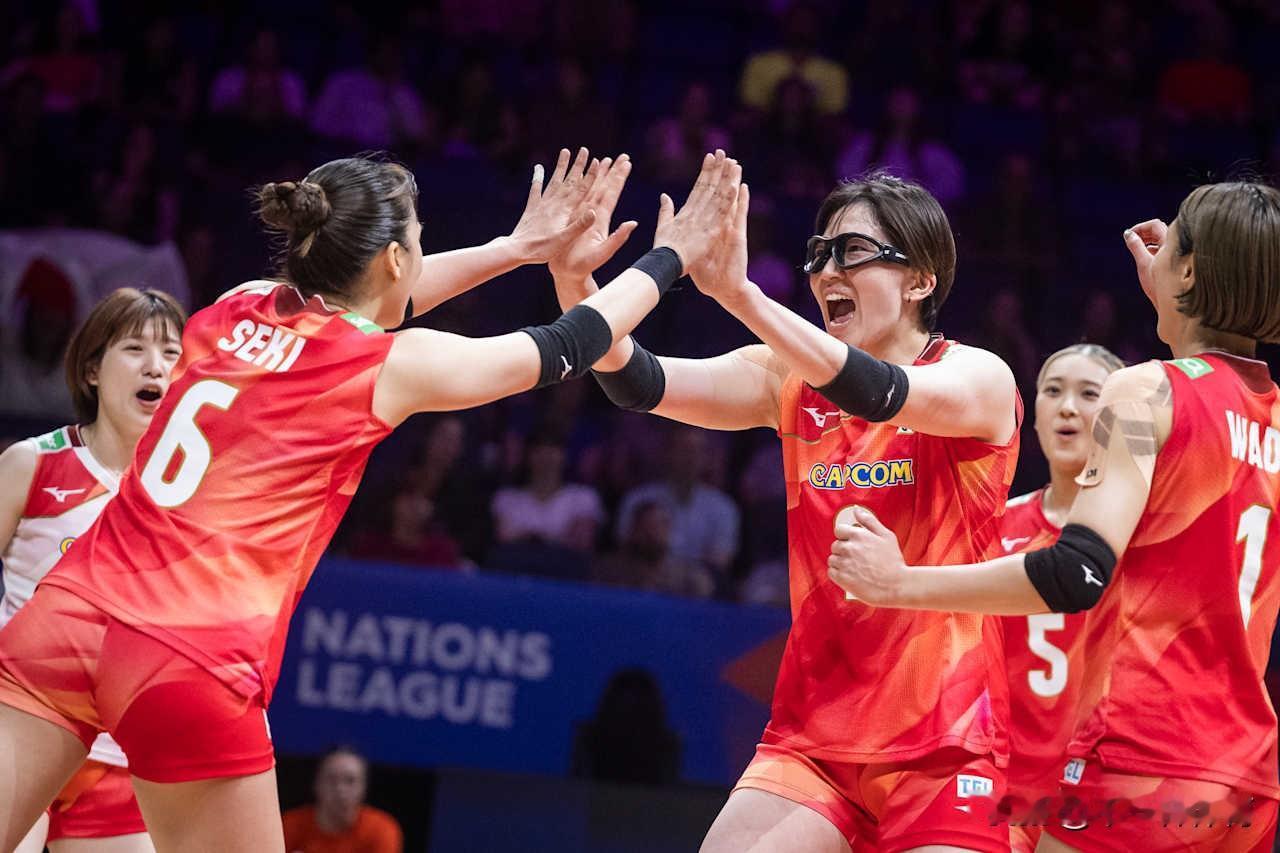 佐藤淑乃18分，石川真佑13分，日本女排世联赛加拿大站3-1轻取法国女排

今天