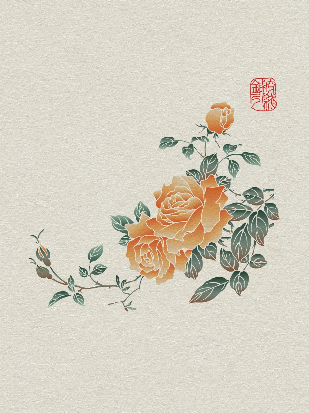 图案纹样·月季花