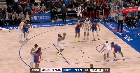 哈登罚球，自投自抢，锁定胜局了！骑士vs活塞nba季后赛