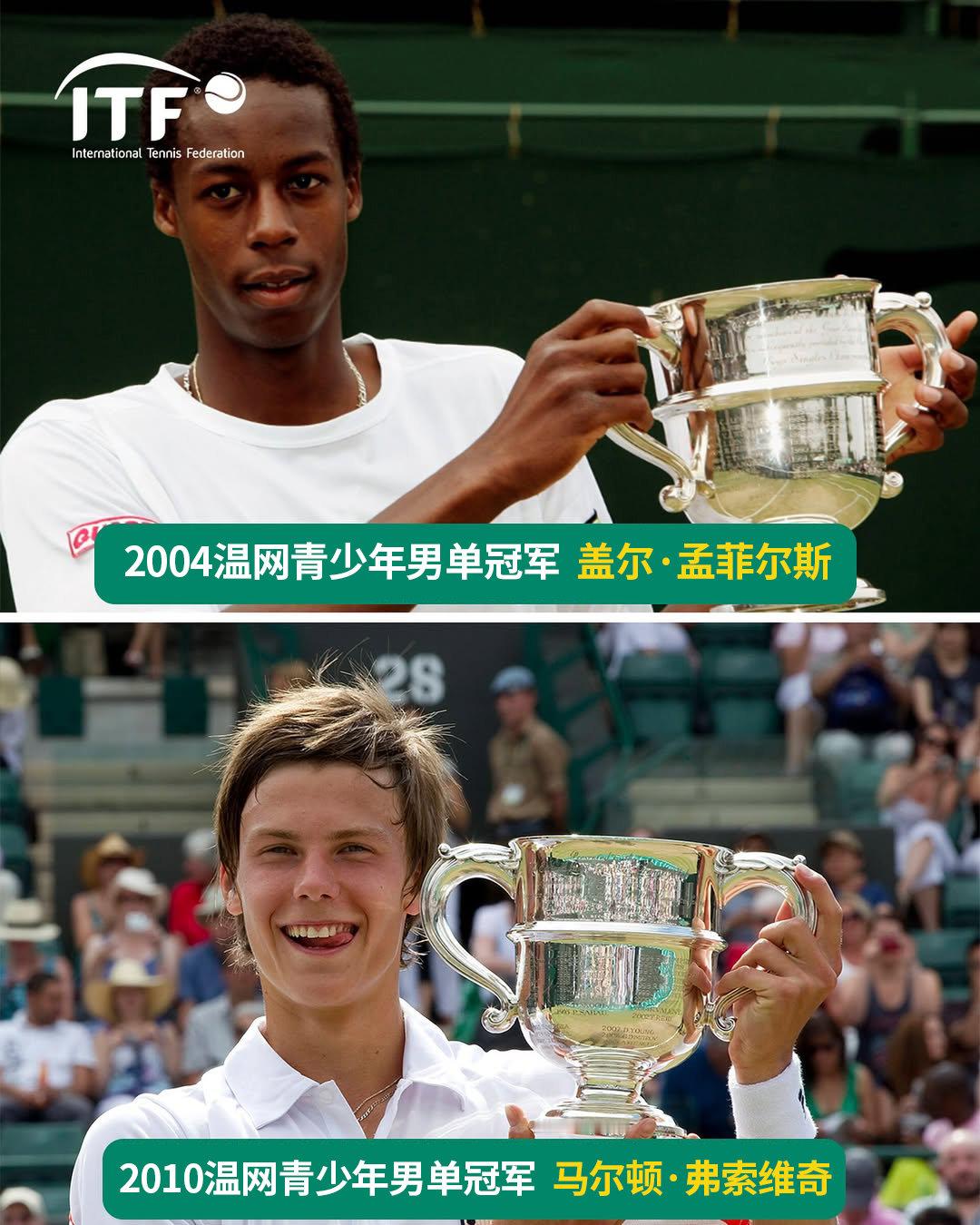 时光绕了一个大圈🥹🌱温网2025男单次轮，昔日温网青少年男单冠军孟菲尔斯与弗