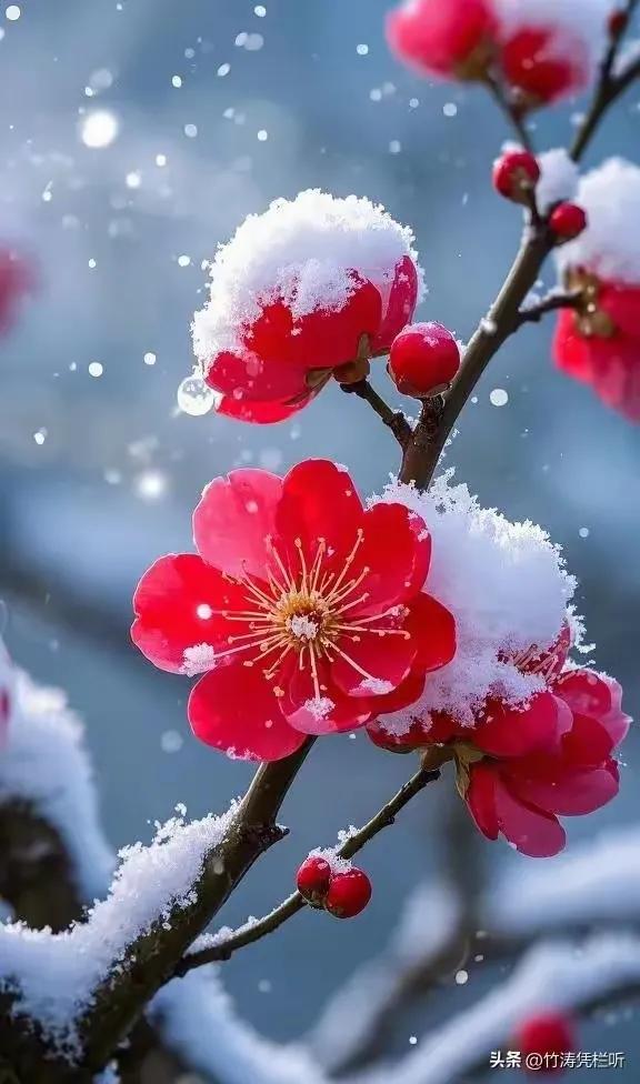 心疑美景随风冷，
只信梅花遇雪香。
网络图片
