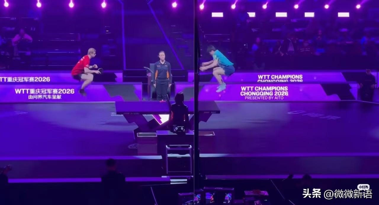 小布和温瑞博赛前还都跳了几下，大家说这是来了一场跳高比赛，看着温瑞博跳的高一些，