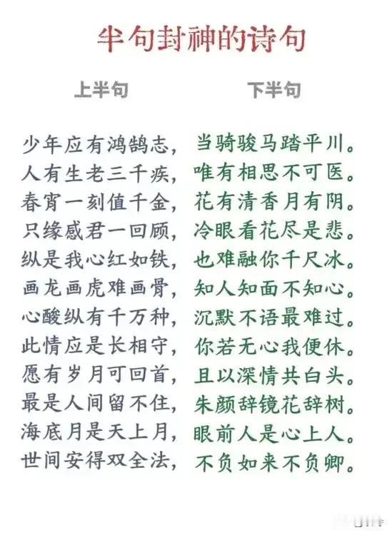 仅半句就被封神的40个千古名句，越读越香，这就是中文的魅力尽在诗词人生中～流传至