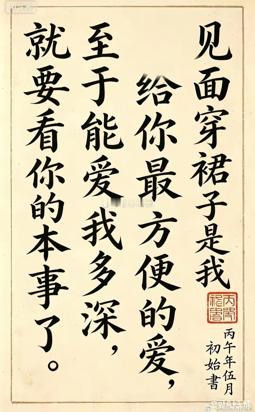 爱有深浅！
