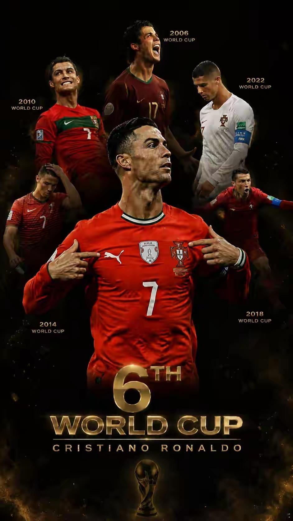 C罗世界杯22场8球2助攻C罗此前连续参加了5届世界杯，连续5届都有进球，这项纪