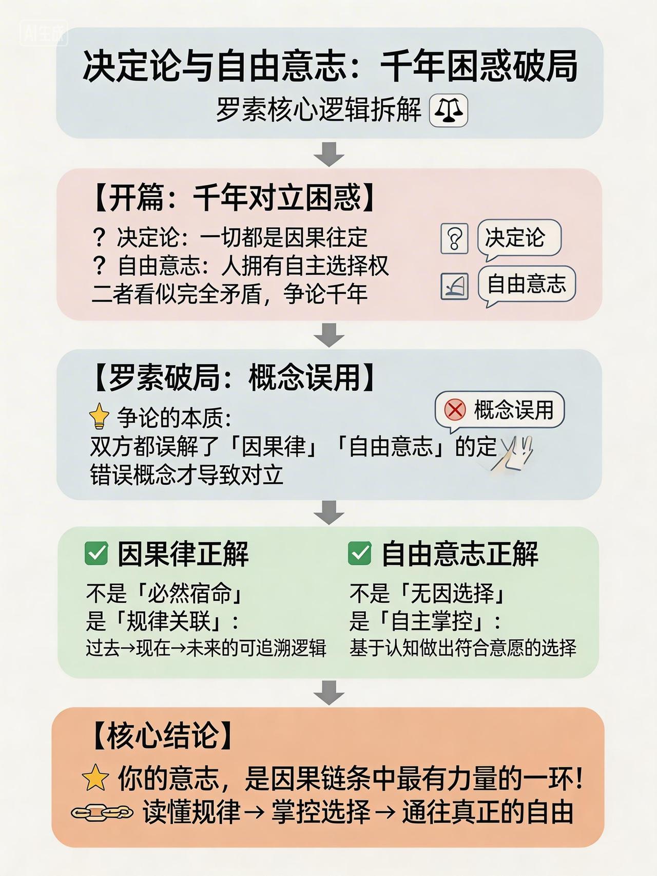 因果论早已注定一切？
读懂因果本质，解锁人生真正的自由 认知觉醒 情绪内耗 人生