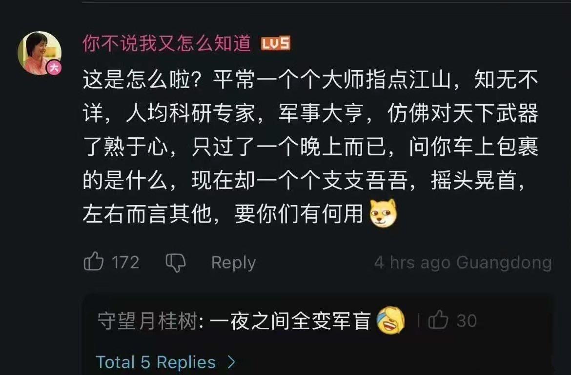 你自称是个军迷，但是PLA随便掀起帘子给你看了一眼，你发现这个也不认识，那个也不