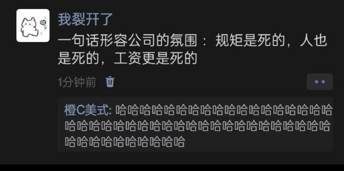 一句话形容公司的氛围：—————— ​​​