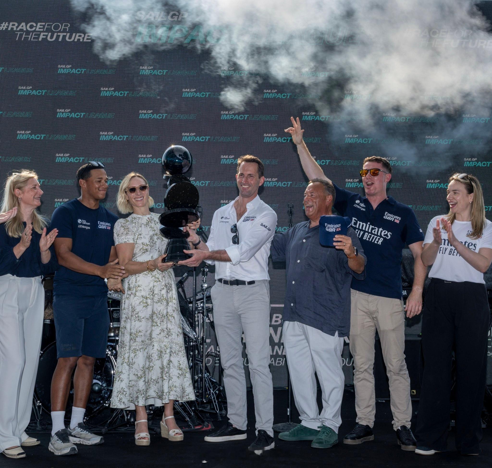 英国王室  2025年11月29日，扎拉廷德尔在阿联酋阿布扎比参加国际帆船大奖赛