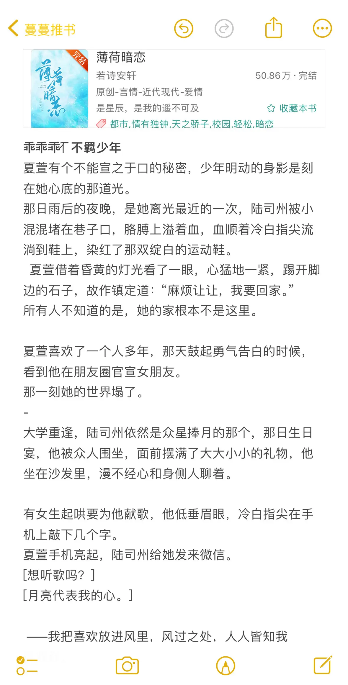 夏萱乖乖女一个，而陆司州则是一个不羁少年，更是学校的焦点人物。夏萱暗恋...