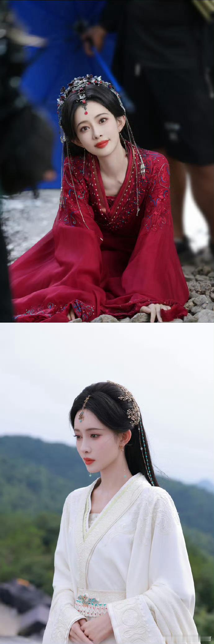 百花杀正式杀青孟子义何与百花杀正式杀青孟子义的红衣女侠造型明艳动人，何与的冷面剑