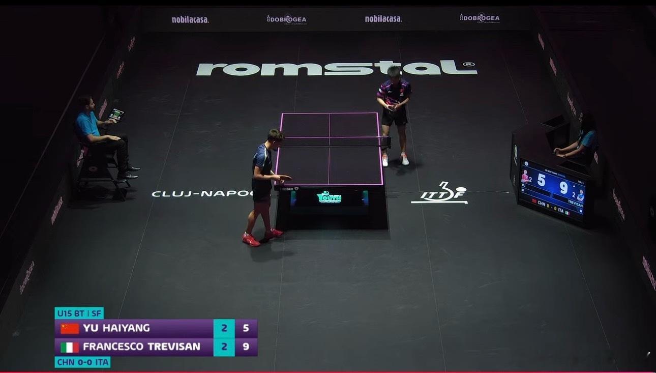 2025世青赛U15男团4-2中国0-1意大利于海洋2-3特维山（11-7 11