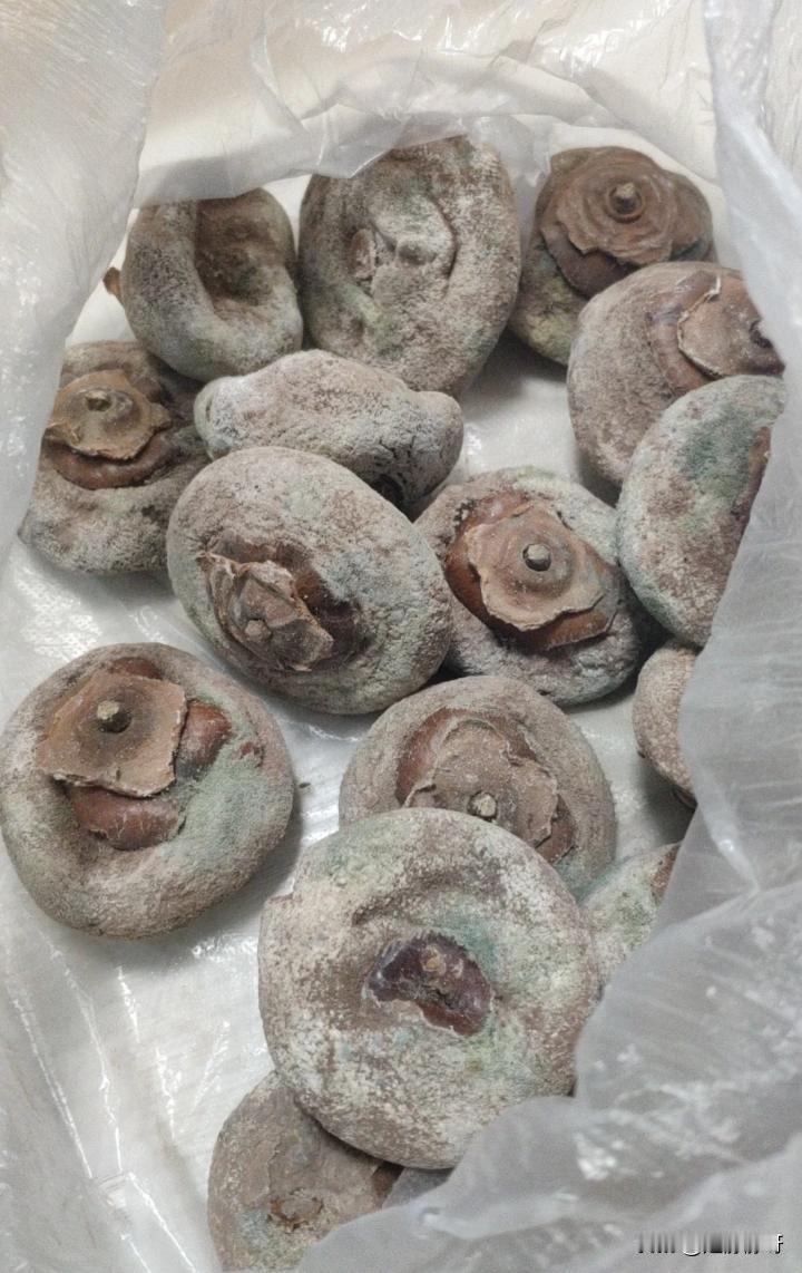 分享我这周有趣的事：柿饼变成这样了，还能吃吗？婆婆说这个可以吃，但是我觉得这个应