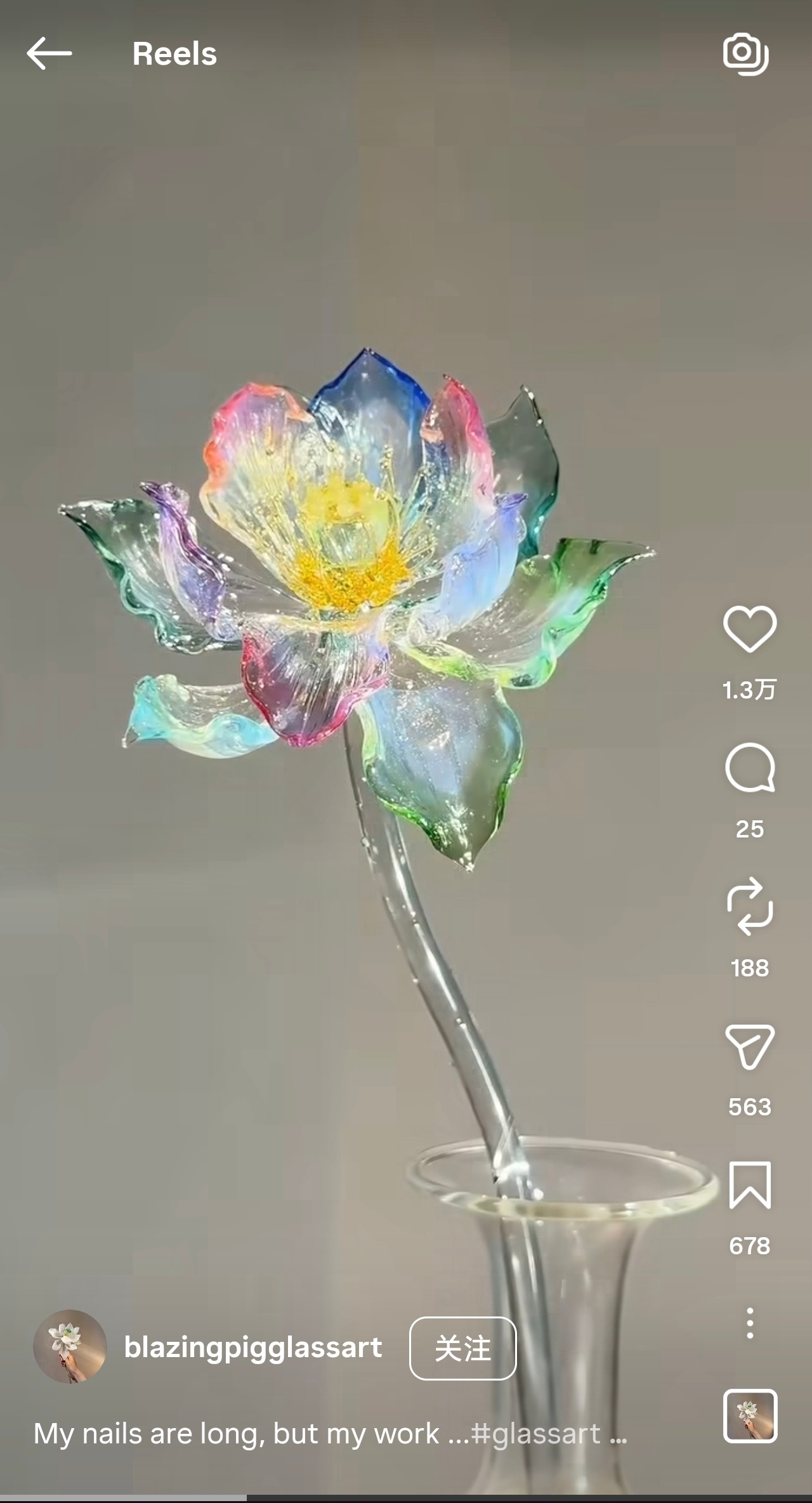 本来是想去ins上撤糖笔视频的，结果刷到了琉璃花的商家，我去，这个真的太好看了?