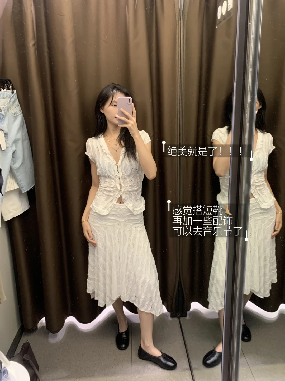 Zara这套白裙子也太美丽了些🥹🥹