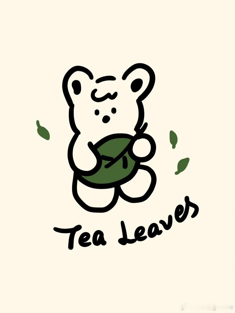 一组软乎乎的茶系简笔画小图标☕圆圆的茶杯、俏皮小叶子，自带松弛治愈感。把喝茶的闲