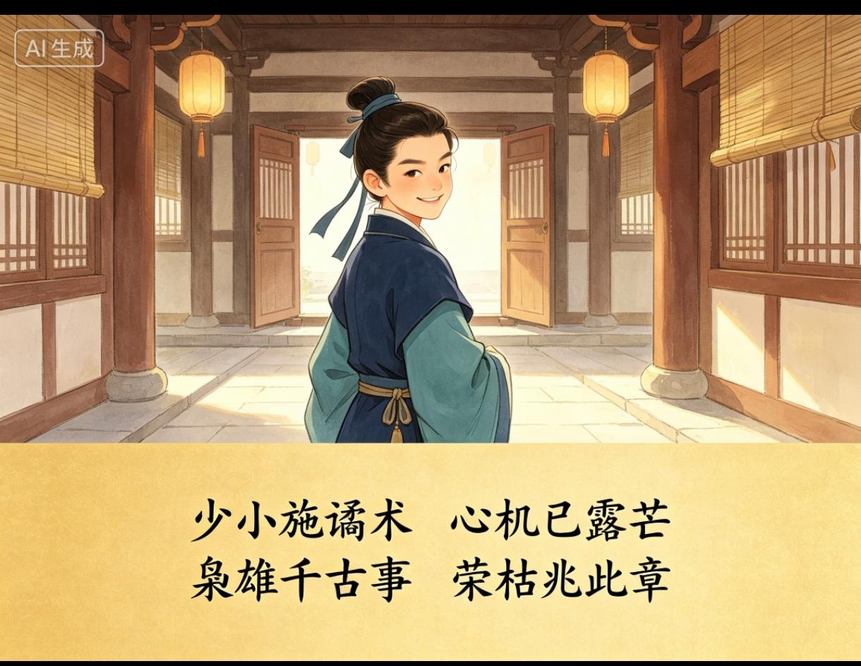 小故事
   阿瞒欺叔

可知曹操乳名？
人们叫他阿瞒，
孟德年少轻狂，
终日游