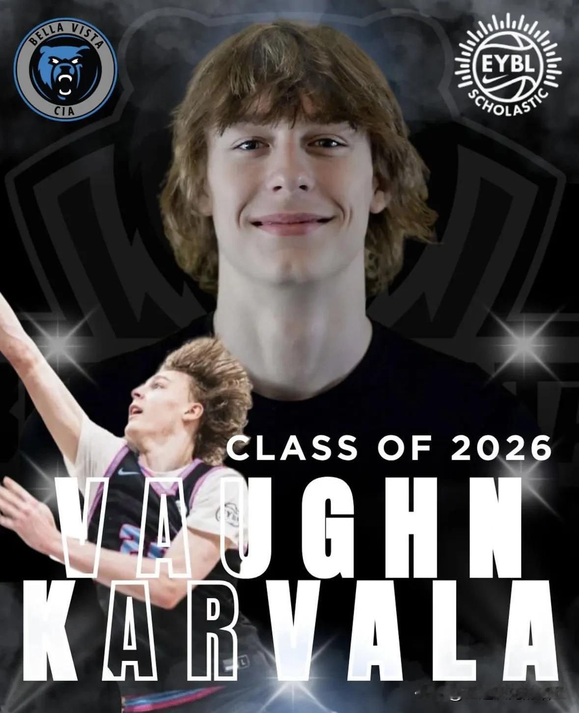 四星后卫Vaughn Karvala宣布高四赛季转学至亚利桑那州CIA Bell
