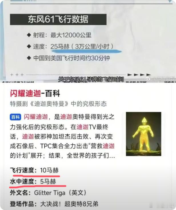 东风61比闪耀迪迦快两倍[哈哈] ​​​