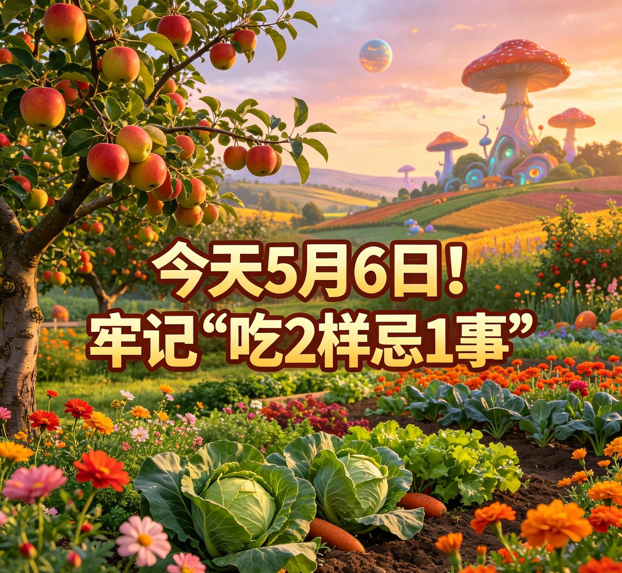 【今天5月6日！牢记“吃2样忌1事”，老规矩别当耳旁风，招财纳福保平安！】

家