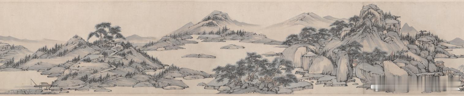 国史古风 【中华名画欣赏 《山水清音图》（萧云从）】       《山水清音图》