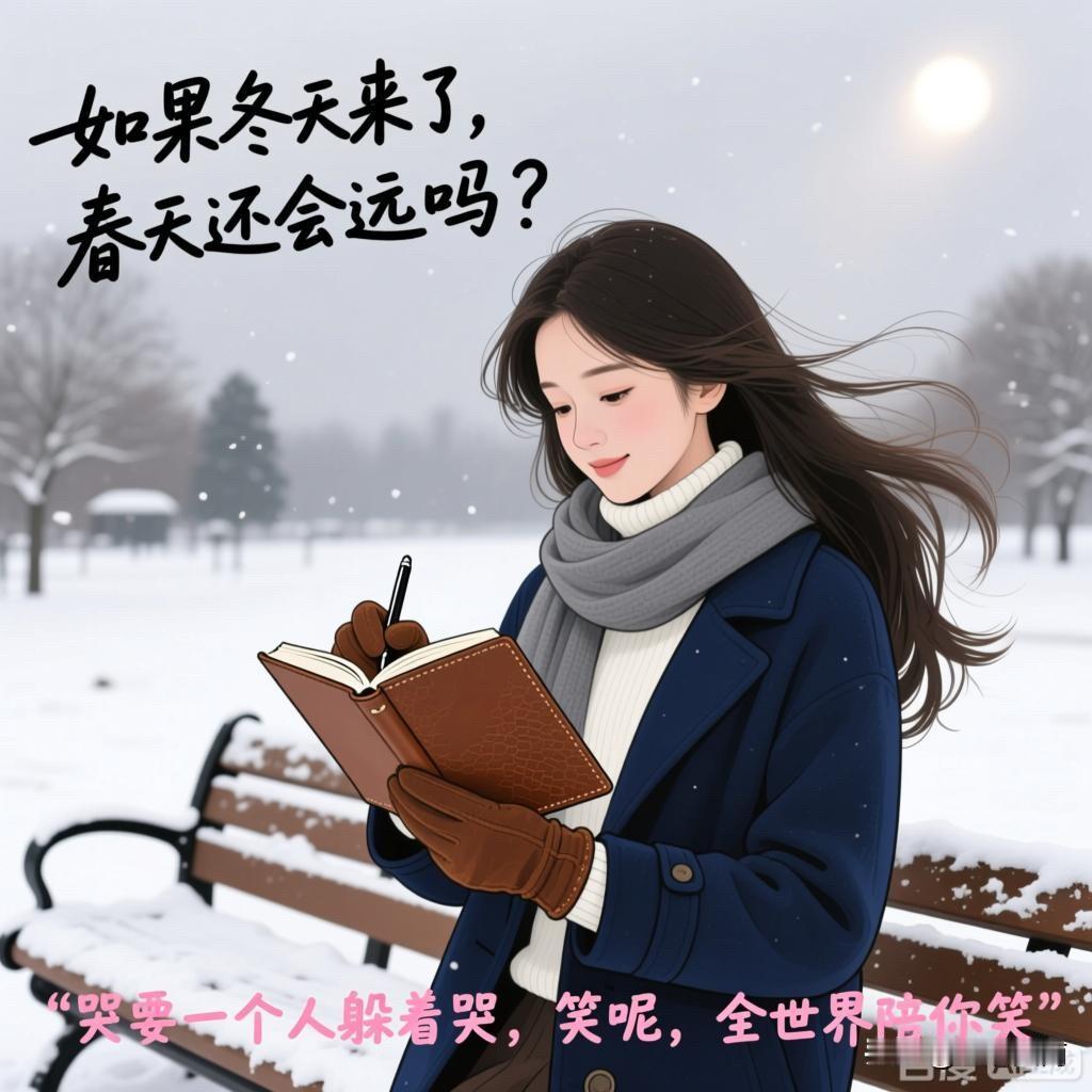 寒冬再冷，
春天已在路上。

哭时别憋着，
躲进角落释放悲伤；
笑时别害羞，
让