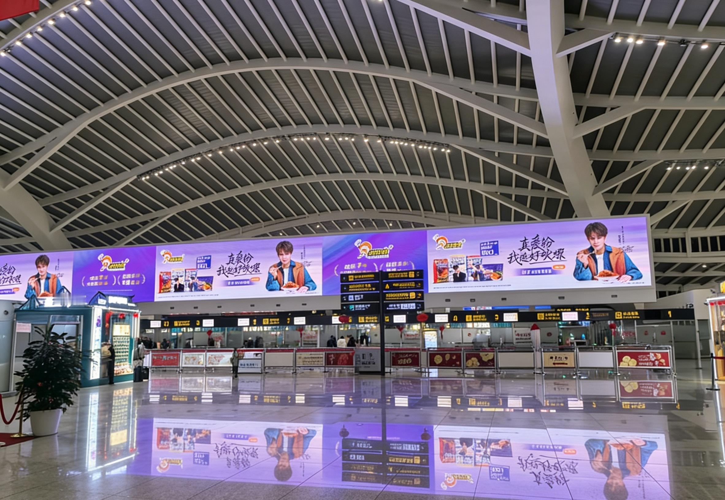 桂林机场的檀健次超大地广 