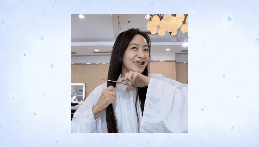 宋茜新角色短发是自己先剪的前半部分！姐姐反复拿起剪刀又反复撤回，不舍但为了新角色