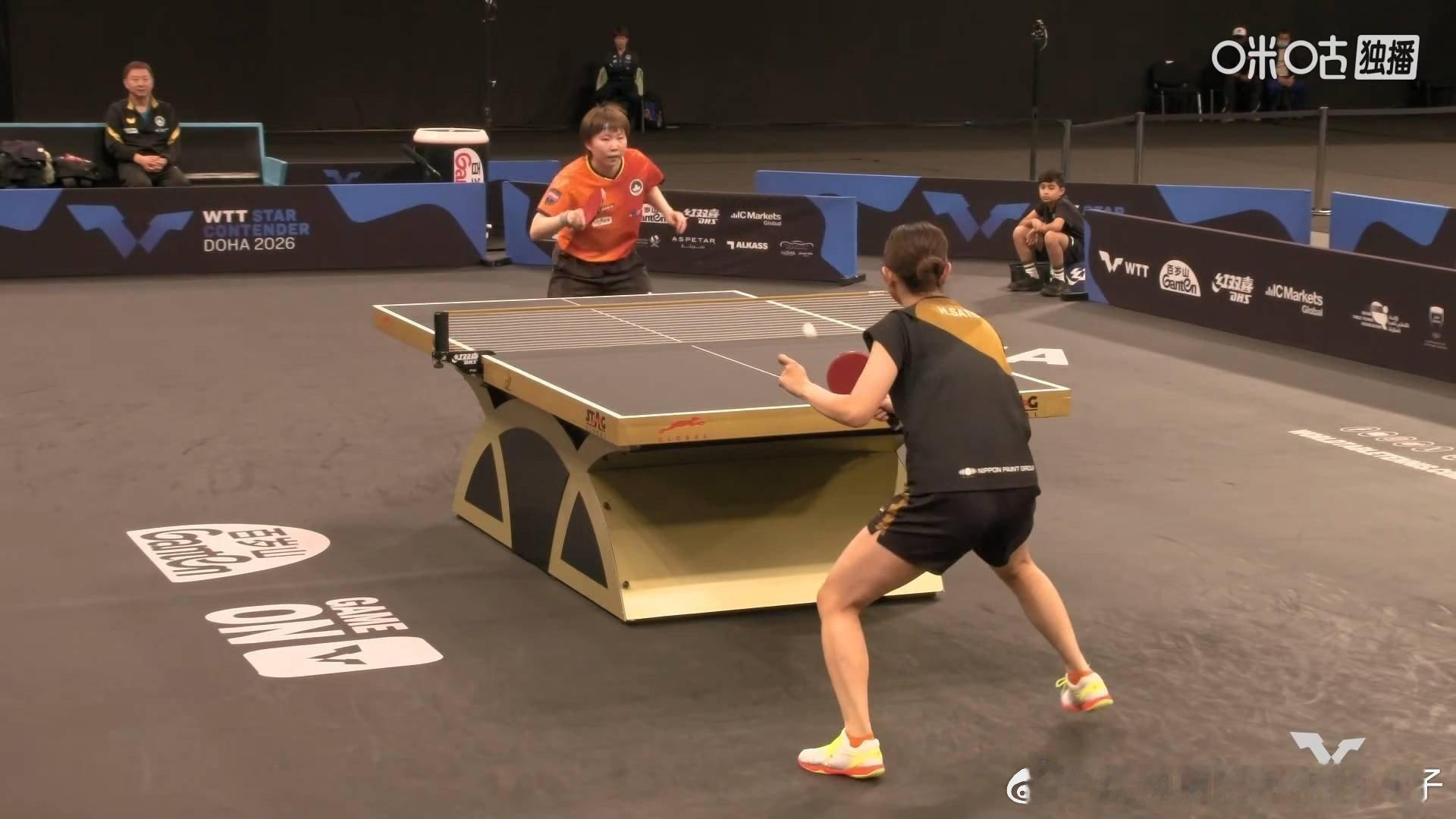 朱雨玲11:7佐藤瞳扳回一局 大比分一比二 