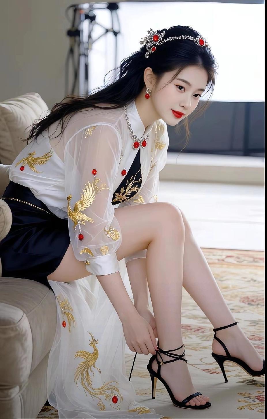 优雅古风少女，尽显古典韵味。