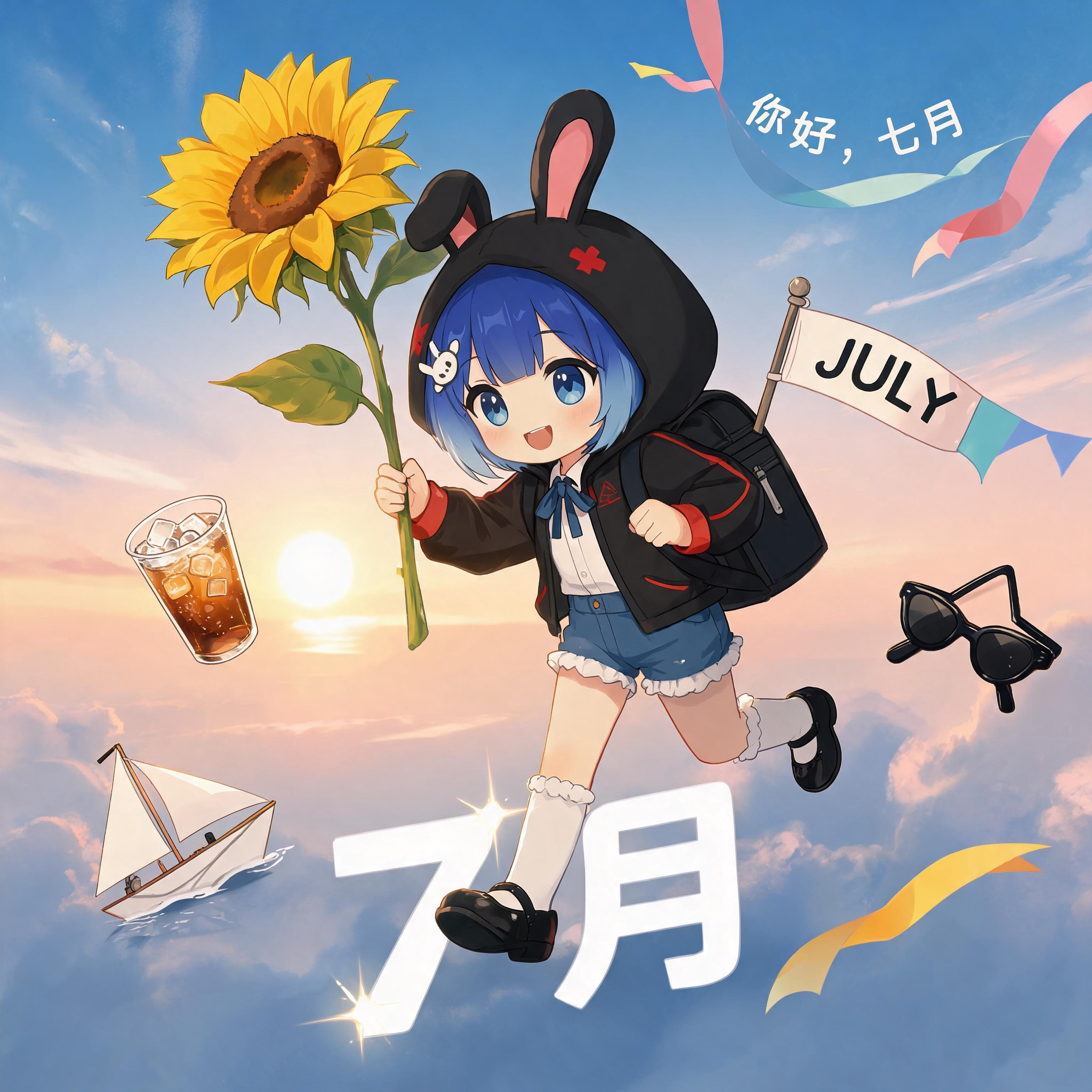 兔妹早安 早安！今天是2026年7月1日 周三，下半年正式开场，阳光明亮，一切都
